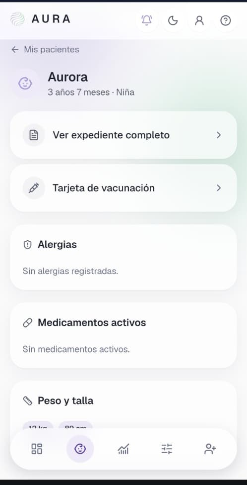 Expediente clínico completo de una paciente